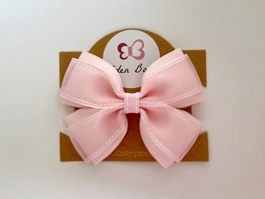 Light pink organza big bow