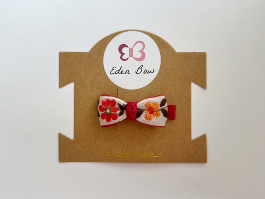 Scarlet floral bow