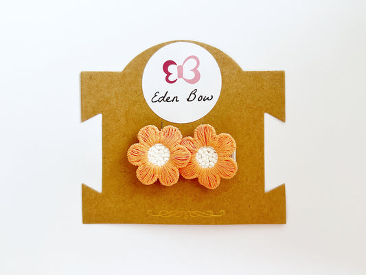 Orange flower crochet