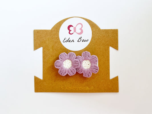 Purple flower crochet