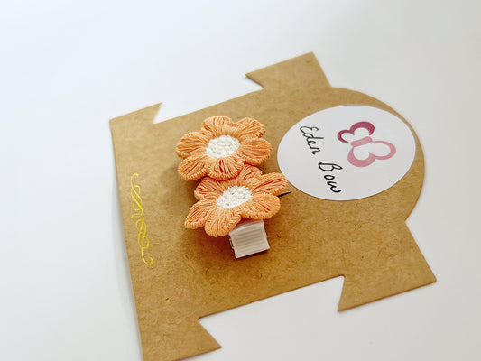 Orange flower crochet