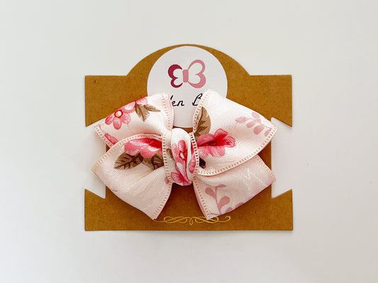 Sweet pink floral bow