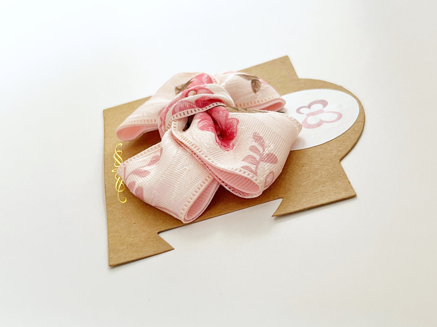 Sweet pink floral bow