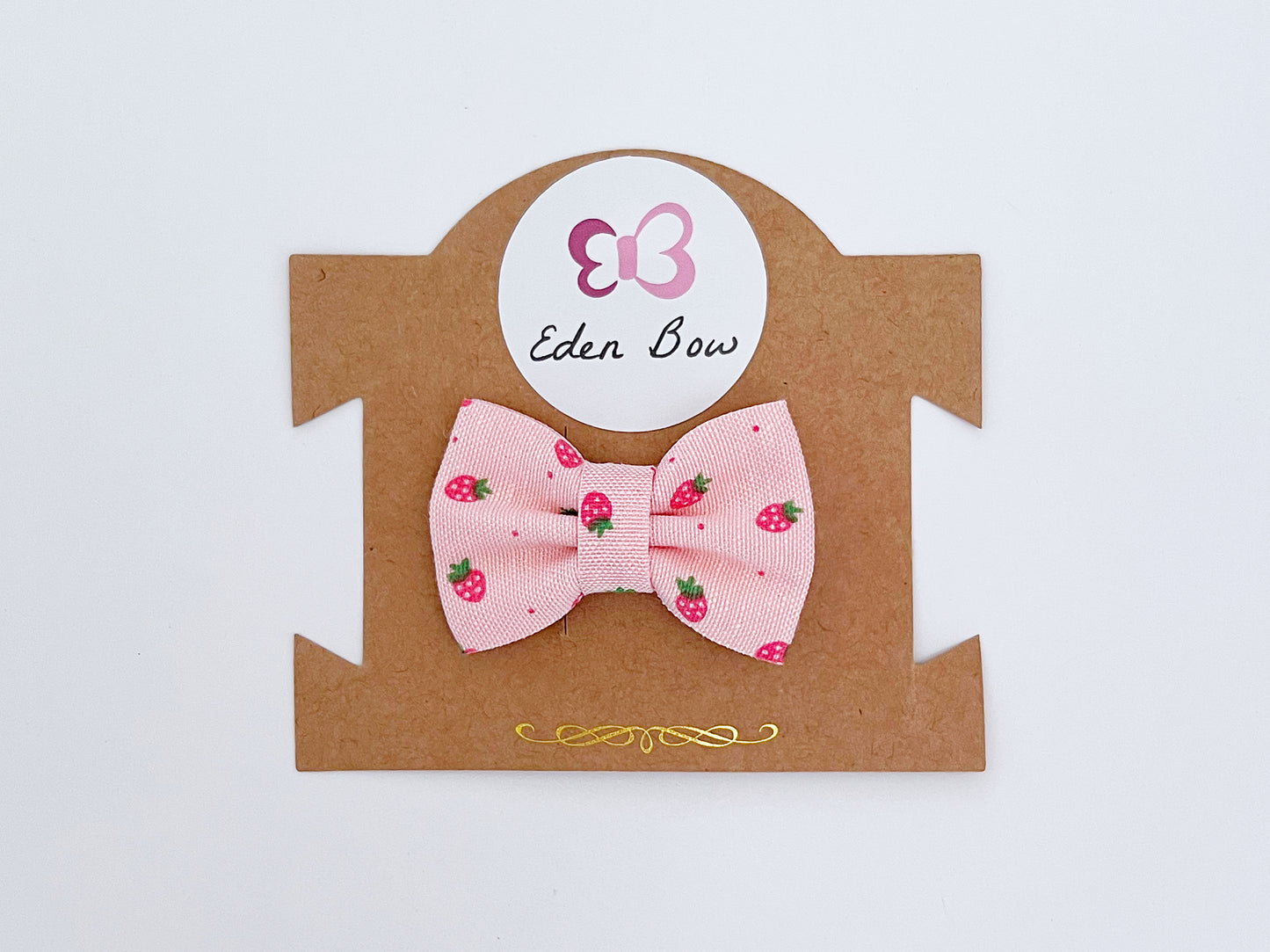 Pink sweet strawberry bow