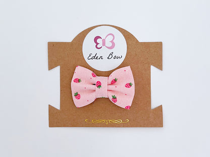 Pink sweet strawberry bow