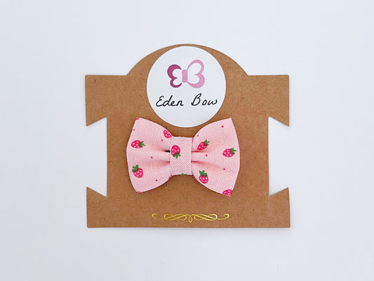 Pink sweet strawberry bow