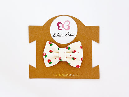 White sweet strawberry bow