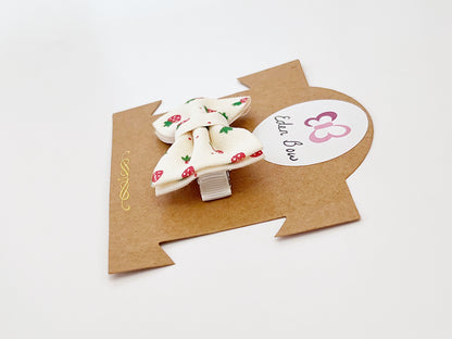 White sweet strawberry bow