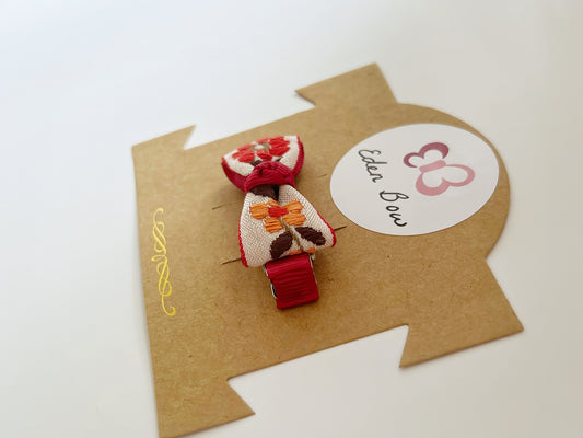 Scarlet floral bow