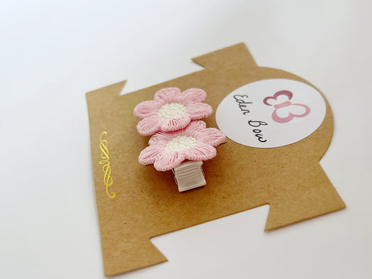 Pink flower crochet