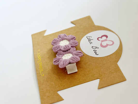 Purple flower crochet