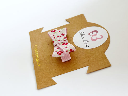 Pink woven flower bow