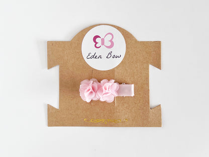 Pink chiffon flower hairclip